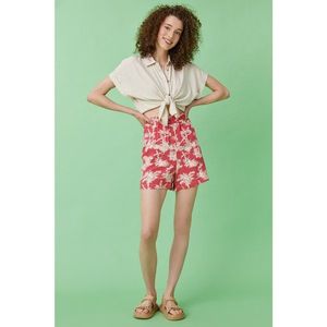 Koton Women's Pink Patterned Shorts & Bermuda vyobraziť