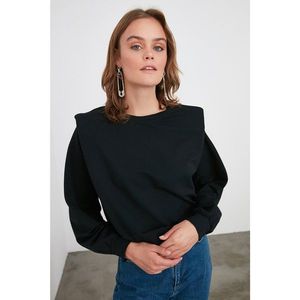 Trendyol Black Waistband Knitted Sweatshirt vyobraziť