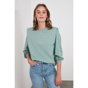 Trendyol Mint Shoulder Detailed Basic Knitted Sweatshirt vyobraziť