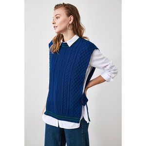 Trendyol Navy Knitting Detailed Knitwear Sweater Blouse vyobraziť