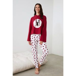 Trendyol Printed Knitted Pyjama Set vyobraziť