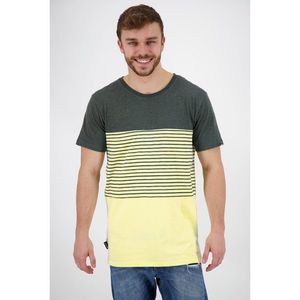 Žlto-zelené pánske vzorované tričko Alife and Kickin vyobraziť