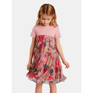Ružové dievčenské kvetované šaty Desigual Zafiro vyobraziť