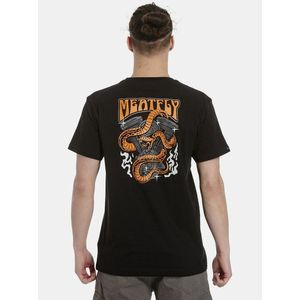 Čierne pánske tričko s potlačou na chrbte Meatfly Pistons vyobraziť