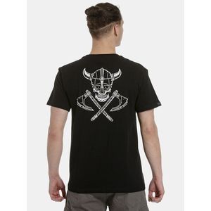Čierne pánske tričko s potlačou na chrbte Meatfly Valhalla vyobraziť