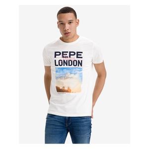 Tričká s krátkym rukávom pre mužov Pepe Jeans - biela vyobraziť
