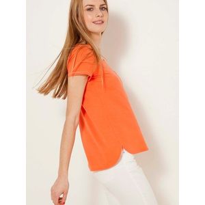 Tričká s krátkym rukávom pre ženy CAMAIEU - oranžová vyobraziť