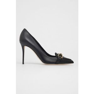 Semišové sandále Elisabetta Franchi čierna farba vyobraziť