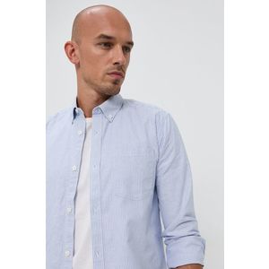 Bavlnená košeľa Only & Sons pánska, fialová farba, slim, s golierom button-down vyobraziť