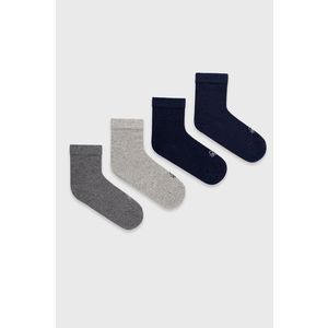 Detské ponožky United Colors of Benetton (4-pack) šedá farba vyobraziť