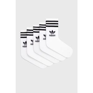 Ponožky adidas Originals (5-pack) H65458 biela farba vyobraziť