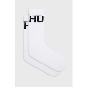 Ponožky Hugo (2-pack) pánske, biela farba vyobraziť