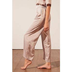 Pyžamové nohavice Etam dámske, ružová farba, saténové vyobraziť