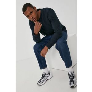 Mikina Cross Jeans pánska, tmavomodrá farba, jednofarebná vyobraziť