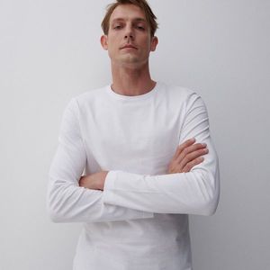 Reserved - Basic tričko s dlhými rukávmi - Biela vyobraziť