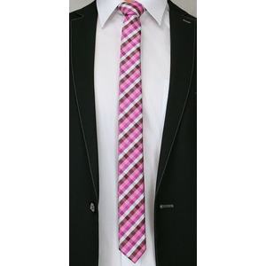 Ružová kockovaná kravata vyobraziť