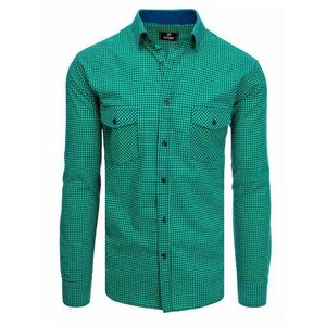 Károvaná košeľa granátovo-zelená vyobraziť