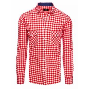 Károvaná košeľa bielo-červená vyobraziť