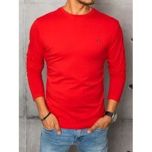 Pánska tričko s dlhým rukávom červené vyobraziť