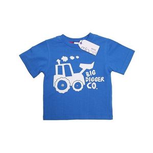 Modré chlapčenské tričko s potlačou bagra vyobraziť