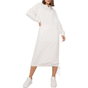 Biele dámske dlhé mikinové šaty vyobraziť