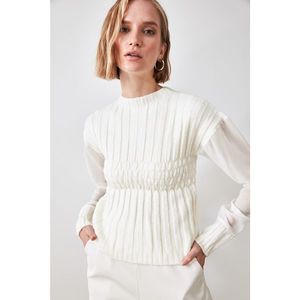 Trendyol Ekru KnitTed Detailed Knitwear Sweater vyobraziť