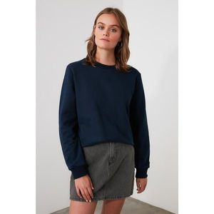 Trendyol Basic Knitted Sweatshirt with Navy Back Embroidery vyobraziť