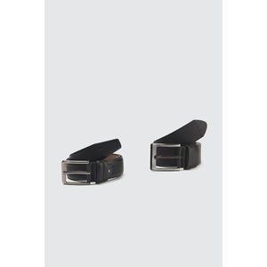 Trendyol Black Male 2-Piece Artificial Leather Belt vyobraziť