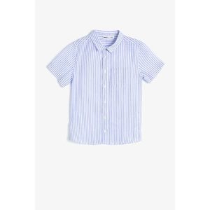 Koton Boys' Shirt with Blue Stripes vyobraziť