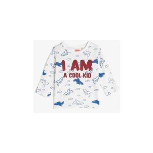 Koton Baby Boy T-Shirt with Ecru Pattern vyobraziť