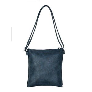 Navy blue eco leather handbag vyobraziť
