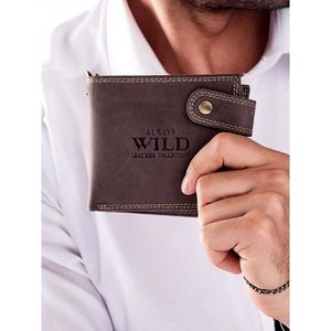 Men´s brown leather wallet with a detachable handle vyobraziť
