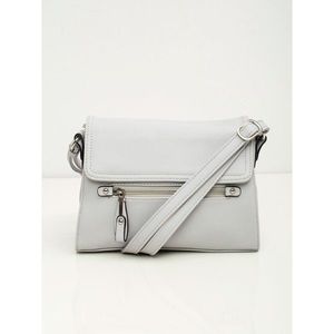Gray ladies´ handbag made of ecological leather vyobraziť