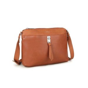 LUIGISANTO Brown handbag with a long strap vyobraziť