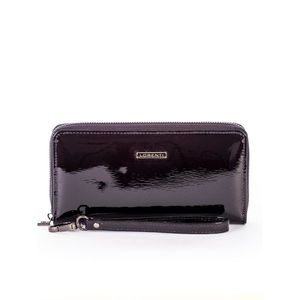 Black lacquered leather wallet vyobraziť