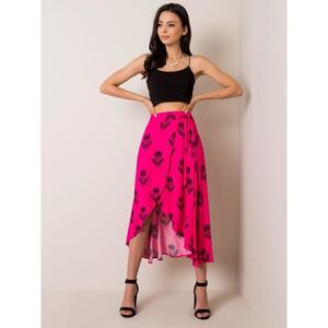 RUE PARIS Fluo pink skirt with a print vyobraziť