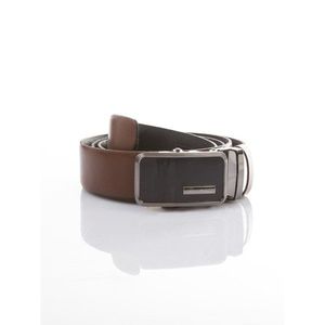 Classic men´s leather belt with automatic buckle brown vyobraziť