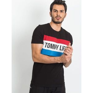 Men´s black TOMMY LIFE T-shirt vyobraziť