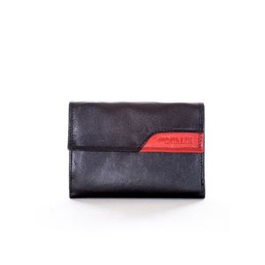 Black wallet with a flap vyobraziť