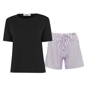 Miso Stripe Lilac Shorts and Tee PJ Set Co Ord vyobraziť