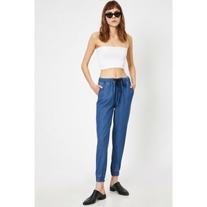 Koton Women's Blue Waist Tied Jeans vyobraziť