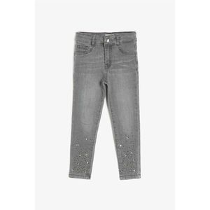 Koton Grey Normal Waist Pocket Detailed Tas Soot Jeans vyobraziť