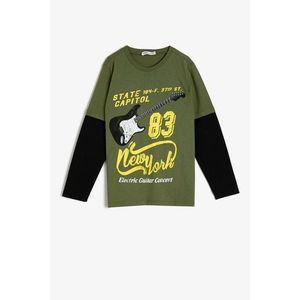 Trendyol Koton Boys Khaki Printed T-shirt vyobraziť