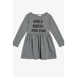 Koton Gray Girl Dress vyobraziť