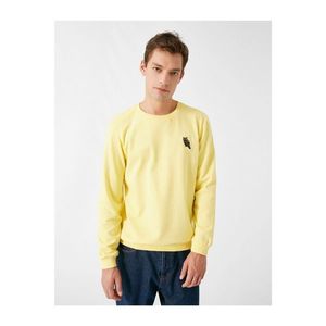 Koton Men's Yellow Bike Collar Long Sleeve Sweatshirt vyobraziť