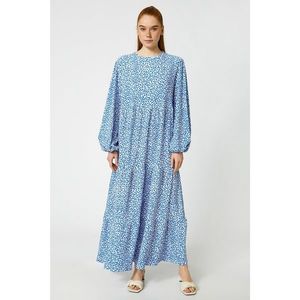 Koton Women's Blue Patterned Dress vyobraziť