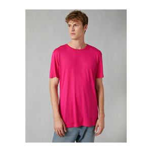 Koton Men's Pink Short Sleeve Crew Neck Basic Tshirt vyobraziť