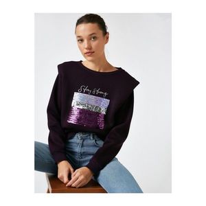 Koton Sequined Sweatshirt with Vatka vyobraziť