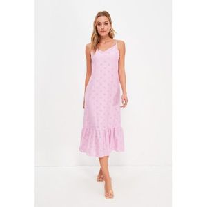 Trendyol Lilac Strap Brode Dress vyobraziť