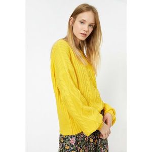 Koton Women's Yellow Knitted Sweater vyobraziť